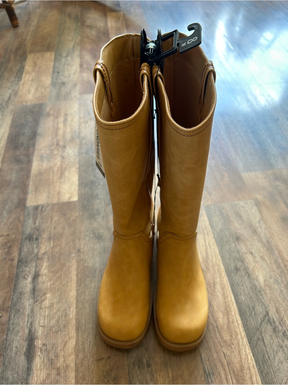 NWT No Boundaries Women's Tan Pull-On Western Mid-Calf Boots Sz 8W - Picture 2 of 6